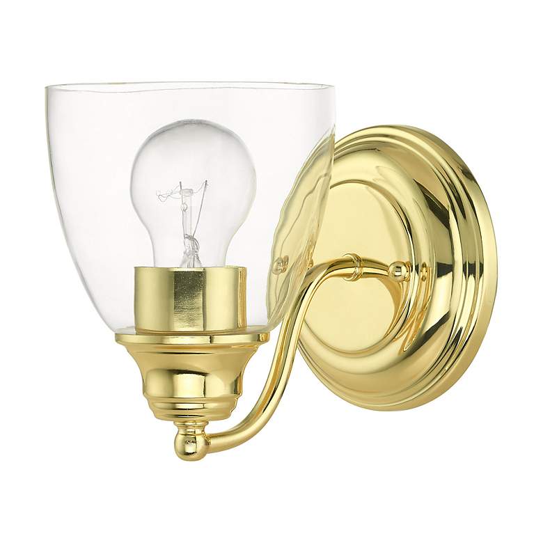 Image 2 Montgomery 1 Light Polished Brass Vanity Sconce more views