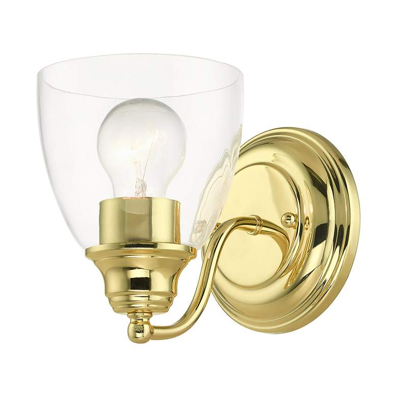 Image 5 Montgomery 1 Light Polished Brass Vanity Sconce more views