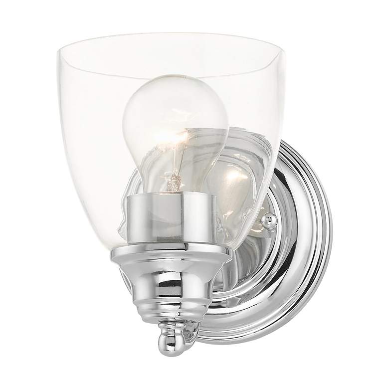 Image 3 Montgomery 1 Light Polished Chrome Vanity Sconce more views
