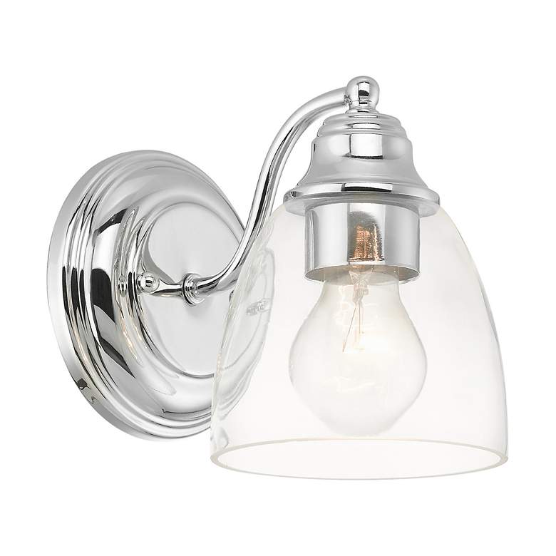 Image 5 Montgomery 1 Light Polished Chrome Vanity Sconce more views