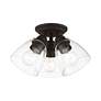 4_Montgomery 14 1/4" Wide Bronze 3-Light Ceiling Light more views