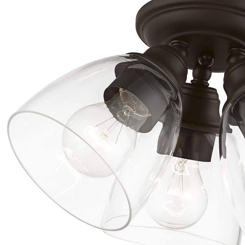 Image 5 Montgomery 14 1/4" Wide Bronze 3-Light Ceiling Light more views
