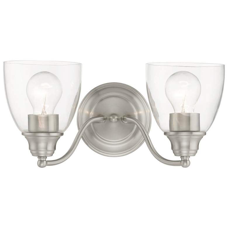Image 1 Montgomery 2 Light Brushed Nickel Vanity Sconce