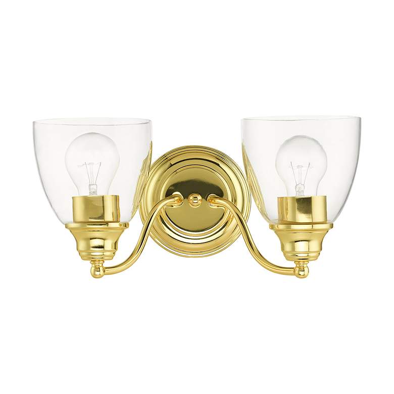 Image 2 Montgomery 2 Light Polished Brass Vanity Sconce more views