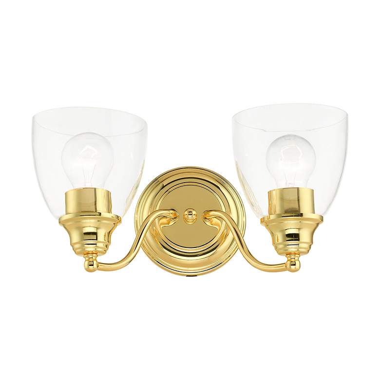 Image 3 Montgomery 2 Light Polished Brass Vanity Sconce more views