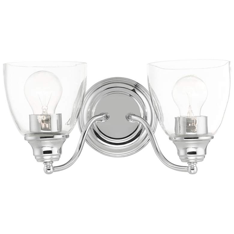 Image 1 Montgomery 2 Light Polished Chrome Vanity Sconce