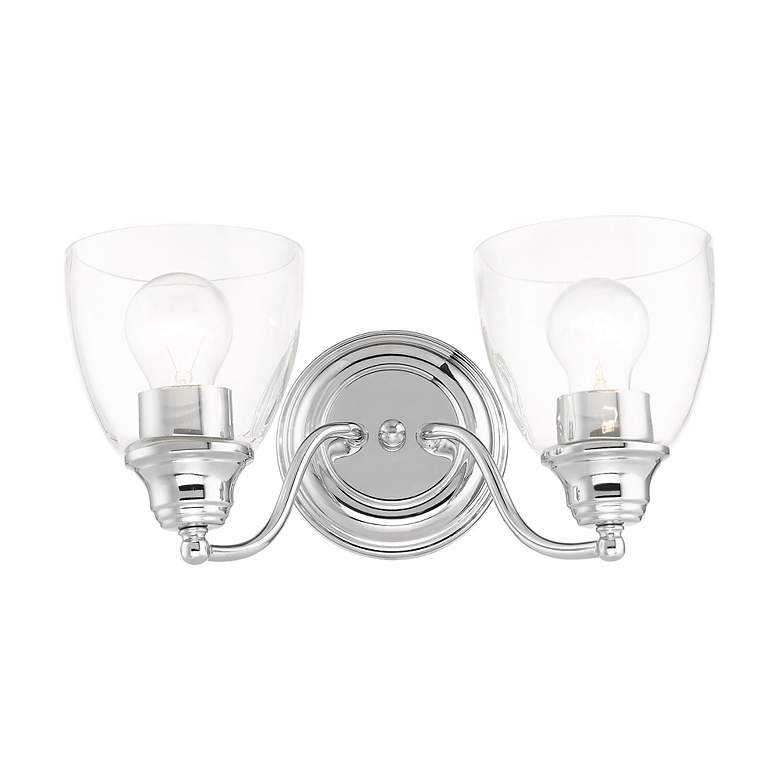 Image 3 Montgomery 2 Light Polished Chrome Vanity Sconce more views