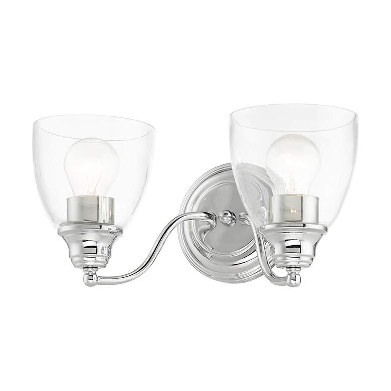 Image 6 Montgomery 2 Light Polished Chrome Vanity Sconce more views