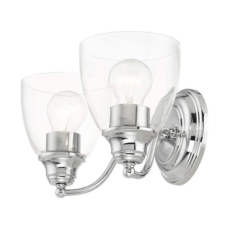 Image 7 Montgomery 2 Light Polished Chrome Vanity Sconce more views