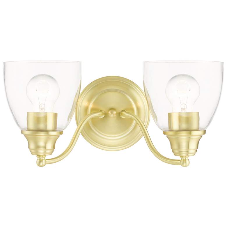 Image 1 Montgomery 2 Light Satin Brass Vanity Sconce