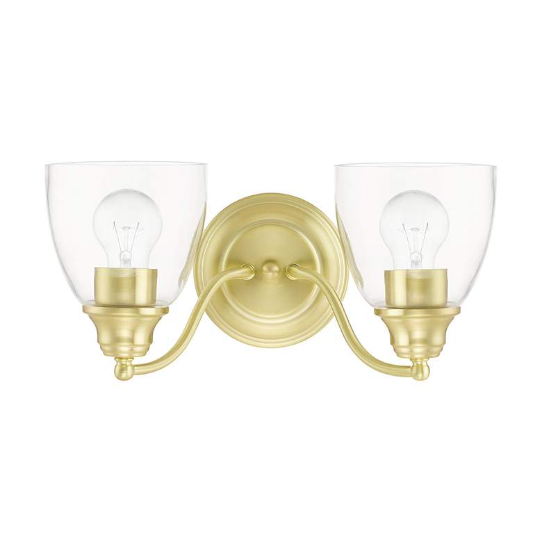 Image 2 Montgomery 2 Light Satin Brass Vanity Sconce more views