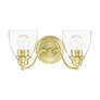 2_Montgomery 2 Light Satin Brass Vanity Sconce more views