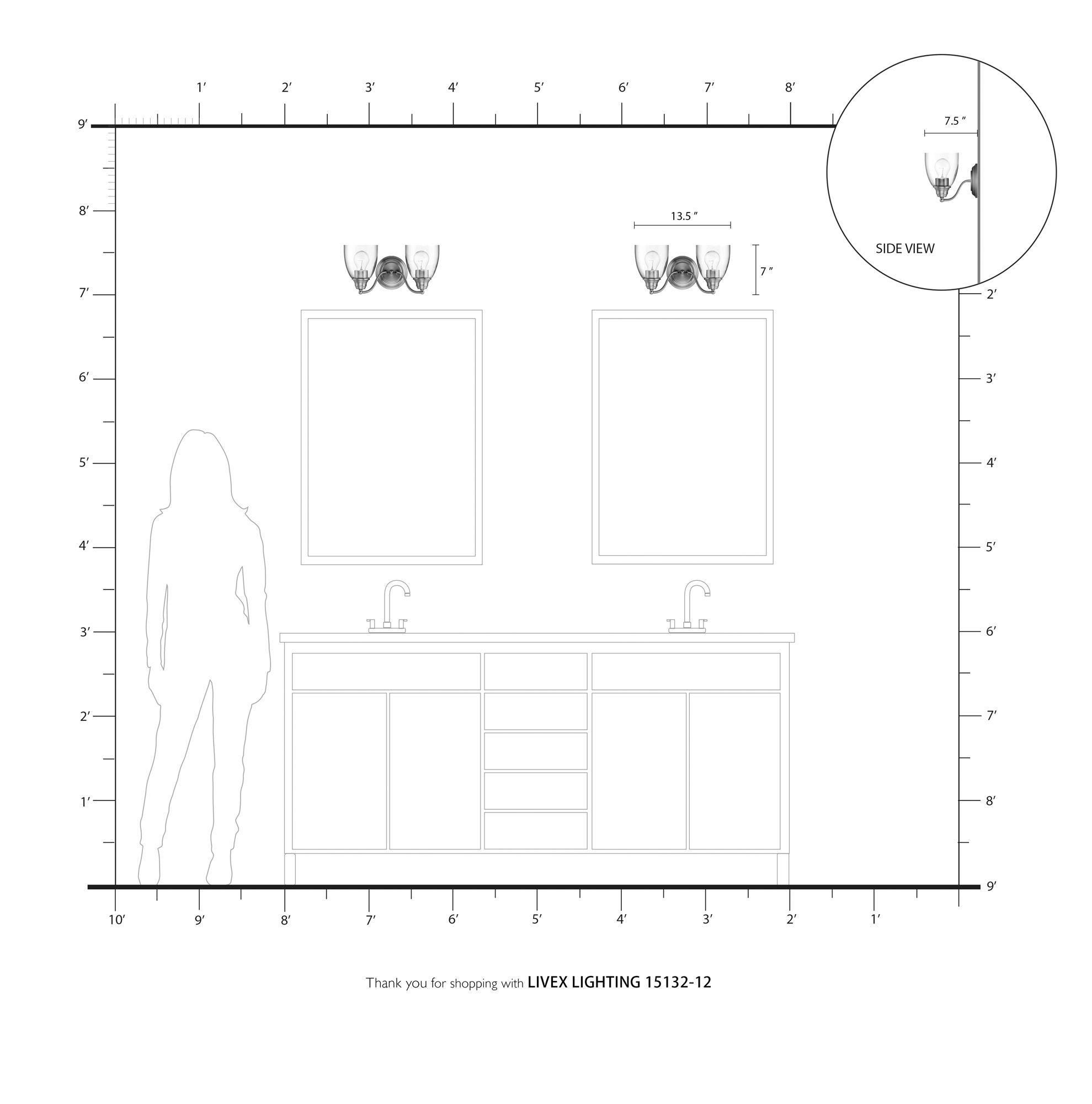 Montgomery 2 Light Satin Brass Vanity Sconce
