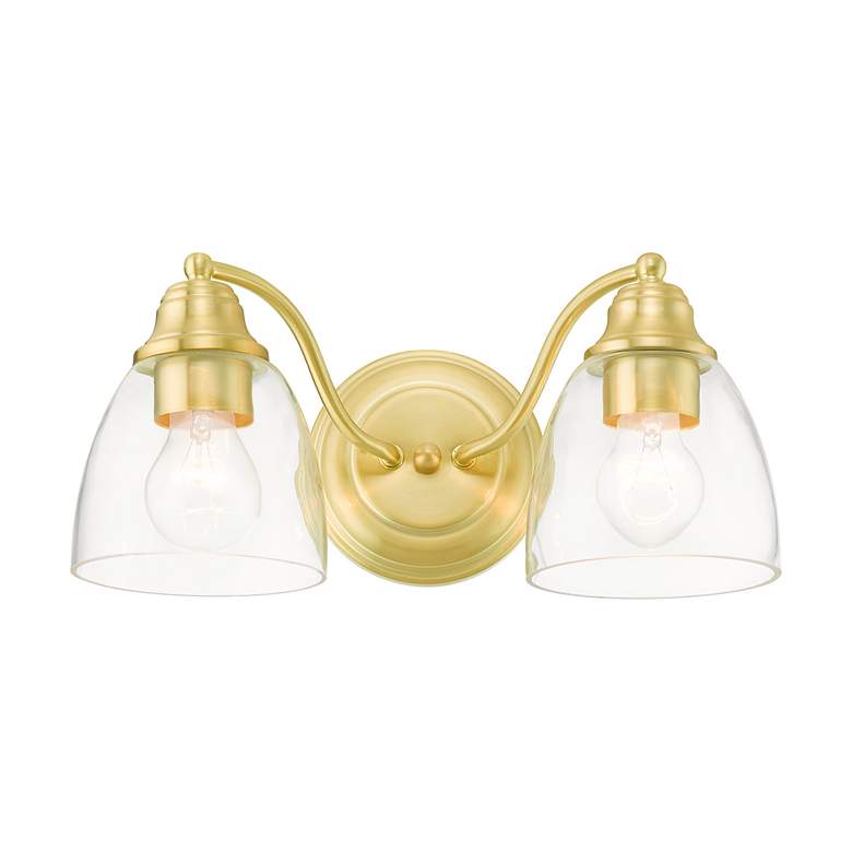 Image 4 Montgomery 2 Light Satin Brass Vanity Sconce more views