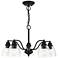 Montgomery 24" Wide Black 5-Light Chandelier