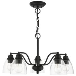 Montgomery 24" Wide Black 5-Light Chandelier