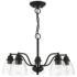 Montgomery 24" Wide Black 5-Light Chandelier