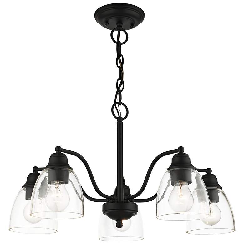 Image 7 Montgomery 24" Wide Black 5-Light Chandelier more views