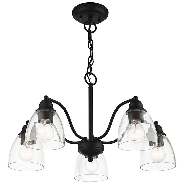 Image 7 Montgomery 24" Wide Black 5-Light Chandelier more views