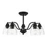 Montgomery 24" Wide Black 5-Light Chandelier in scene