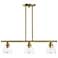Montgomery 3 Light Antique Brass Linear Chandelier