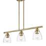 5_Montgomery 3 Light Antique Brass Linear Chandelier more views