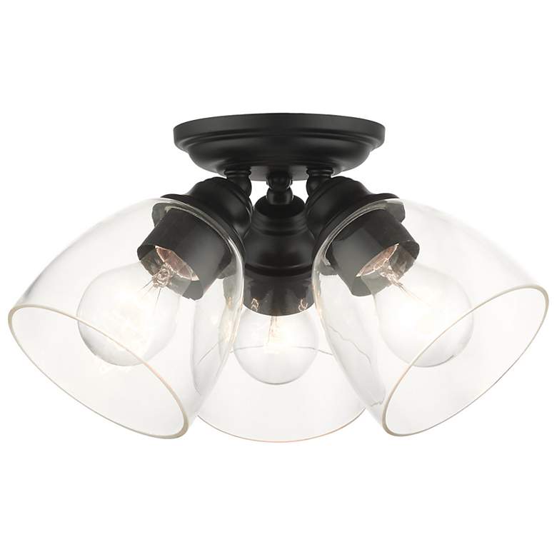 Image 2 Montgomery 3 Light Black Flush Mount