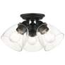 2_Montgomery 3 Light Black Flush Mount
