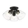 Thumbnail4 of Montgomery 3 Light Black Flush Mount more views