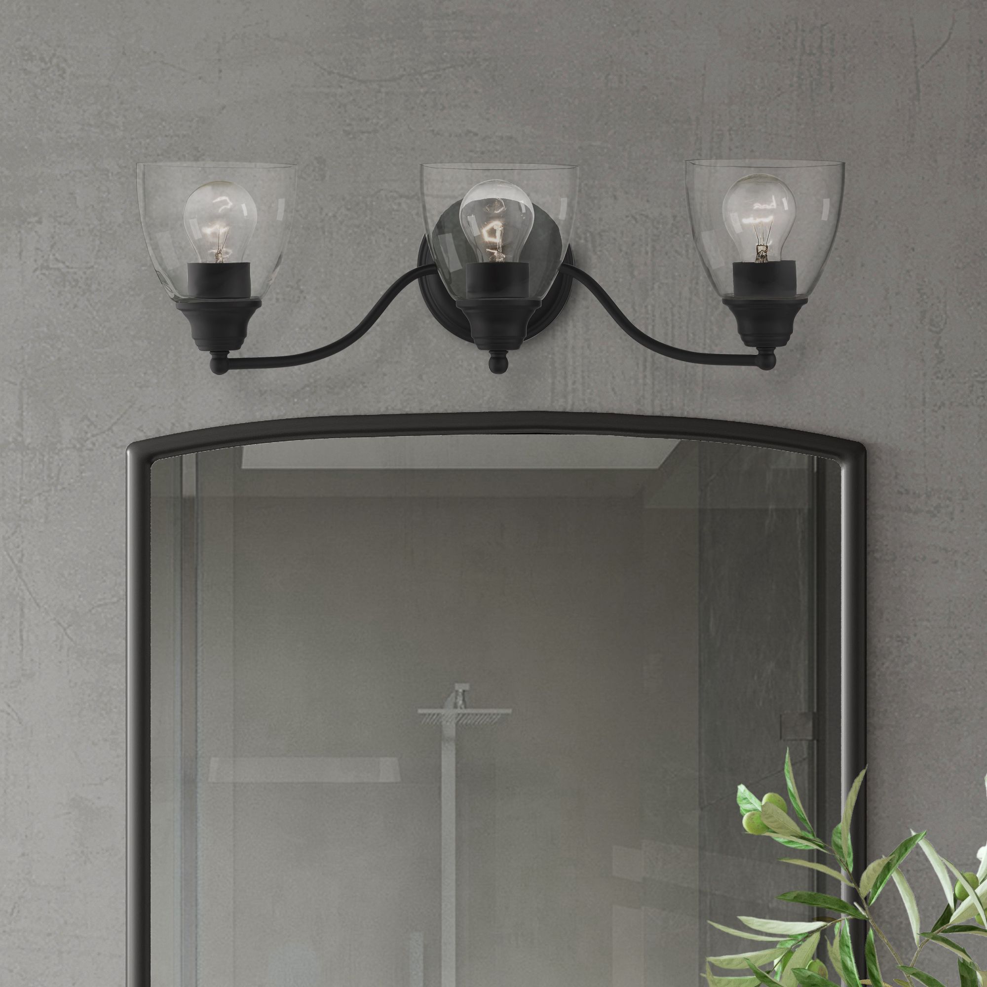 Montgomery 3 Light Black Vanity Sconce