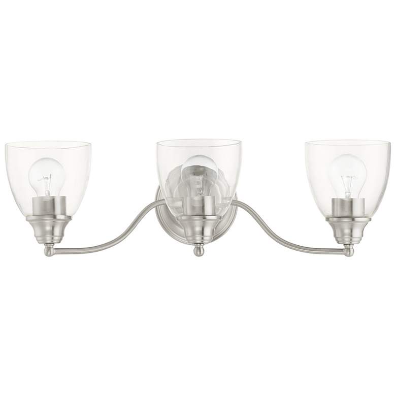 Image 1 Montgomery 3 Light Brushed Nickel Vanity Sconce