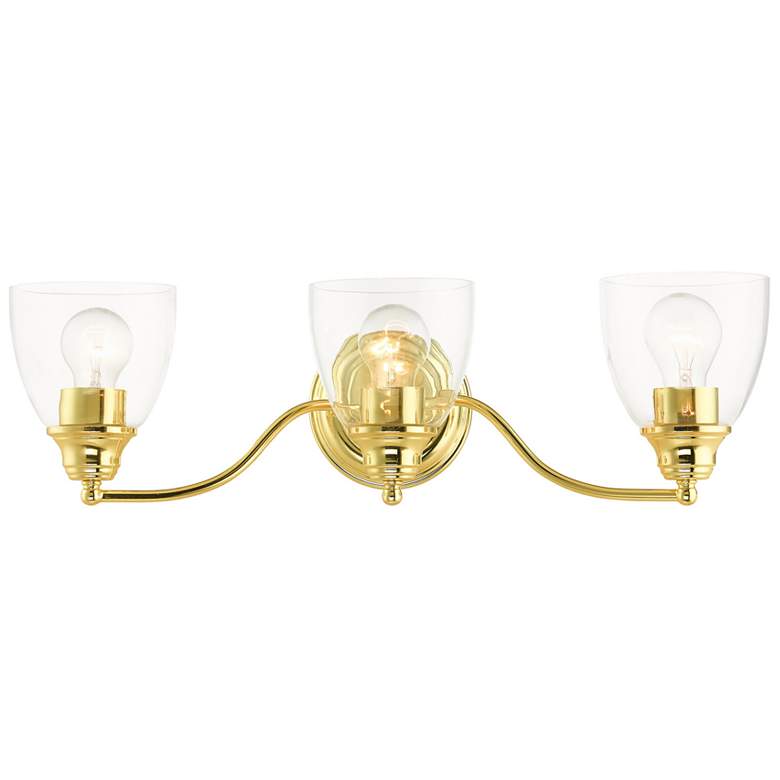 Image 1 Montgomery 3 Light Polished Brass Vanity Sconce