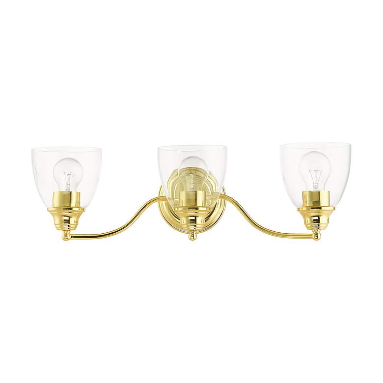 Image 2 Montgomery 3 Light Polished Brass Vanity Sconce more views
