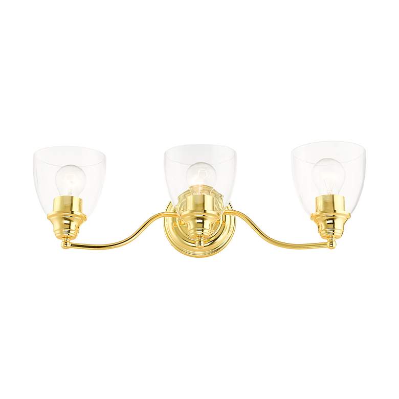 Image 3 Montgomery 3 Light Polished Brass Vanity Sconce more views
