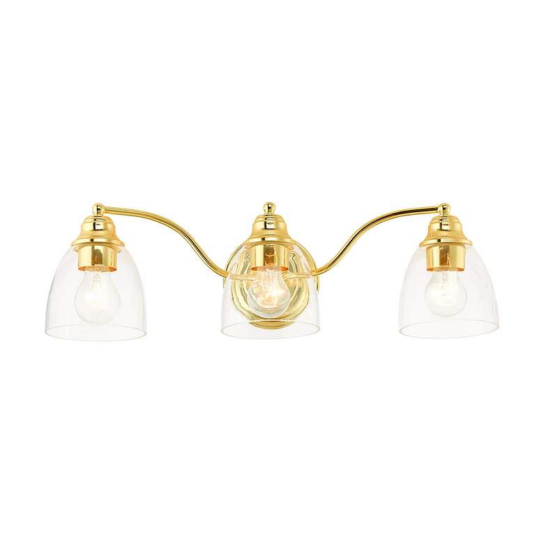 Image 4 Montgomery 3 Light Polished Brass Vanity Sconce more views