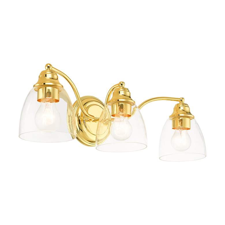 Image 5 Montgomery 3 Light Polished Brass Vanity Sconce more views