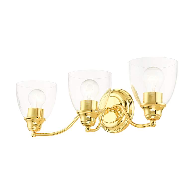 Image 6 Montgomery 3 Light Polished Brass Vanity Sconce more views
