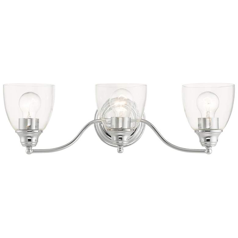 Image 1 Montgomery 3 Light Polished Chrome Vanity Sconce