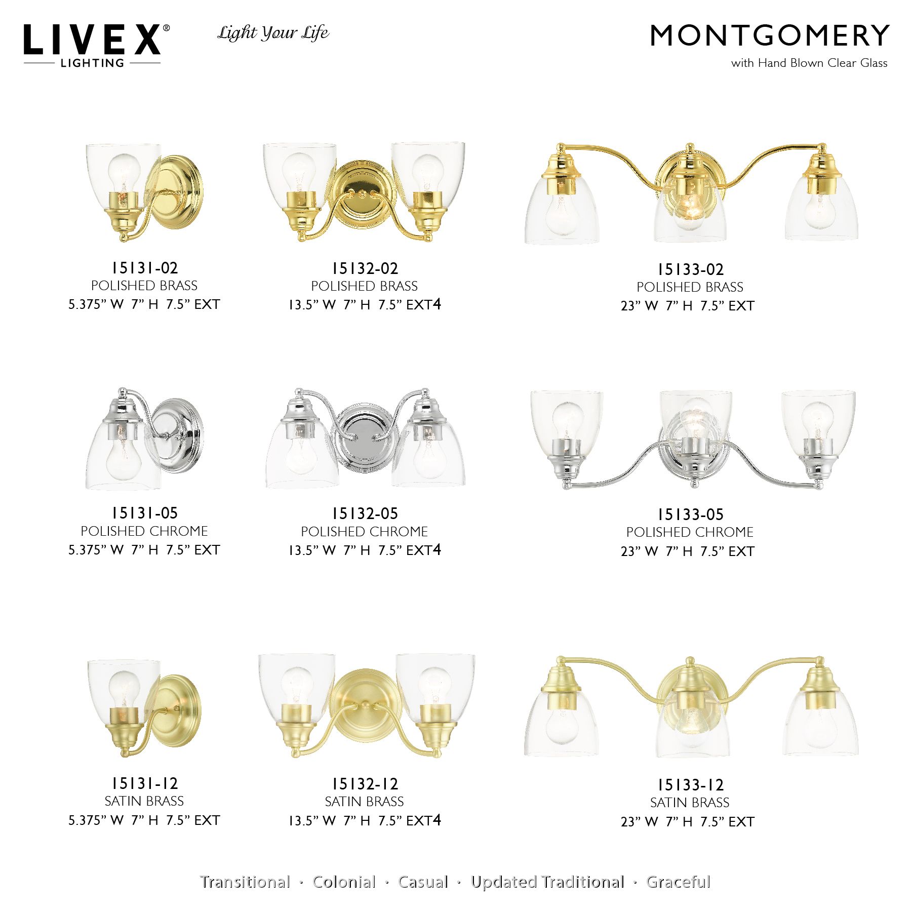 Montgomery 3 Light Satin Brass Semi-Flush
