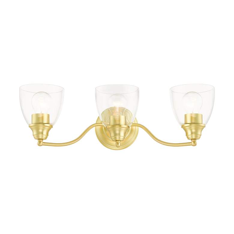 Image 3 Montgomery 3 Light Satin Brass Vanity Sconce more views