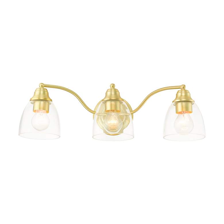 Image 4 Montgomery 3 Light Satin Brass Vanity Sconce more views