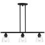 3_Montgomery 30" Wide Black 3-Light Linear Pendant