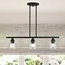 2_Montgomery 30" Wide Black 3-Light Linear Pendant