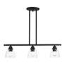 5_Montgomery 30" Wide Black 3-Light Linear Pendant more views