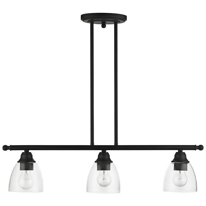 Image 6 Montgomery 30" Wide Black 3-Light Linear Pendant more views