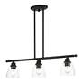 6_Montgomery 30" Wide Black 3-Light Linear Pendant more views