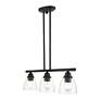 7_Montgomery 30" Wide Black 3-Light Linear Pendant more views