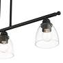Montgomery 30" Wide Black 3-Light Linear Pendant in scene