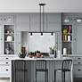 Montgomery 30" Wide Black 3-Light Linear Pendant in scene