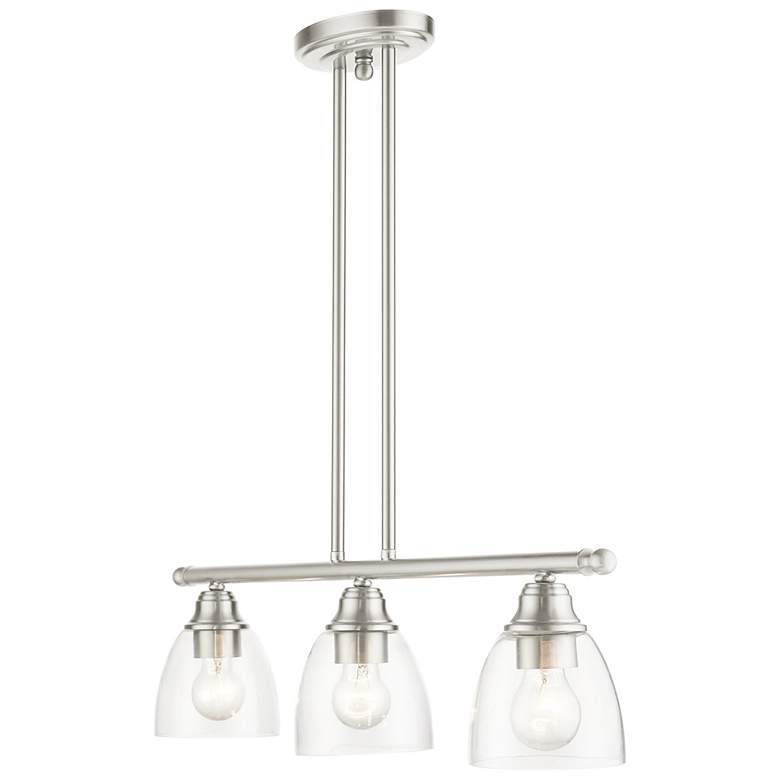 Image 6 Montgomery 30" Wide Brushed Nickel 3-Light Linear Pendant more views